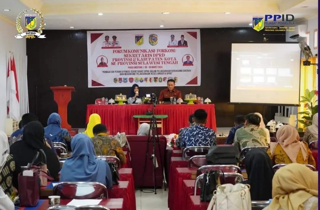 Sekwan DPRD Sulteng Forkom Sekretaris DPRD Se Sulteng
